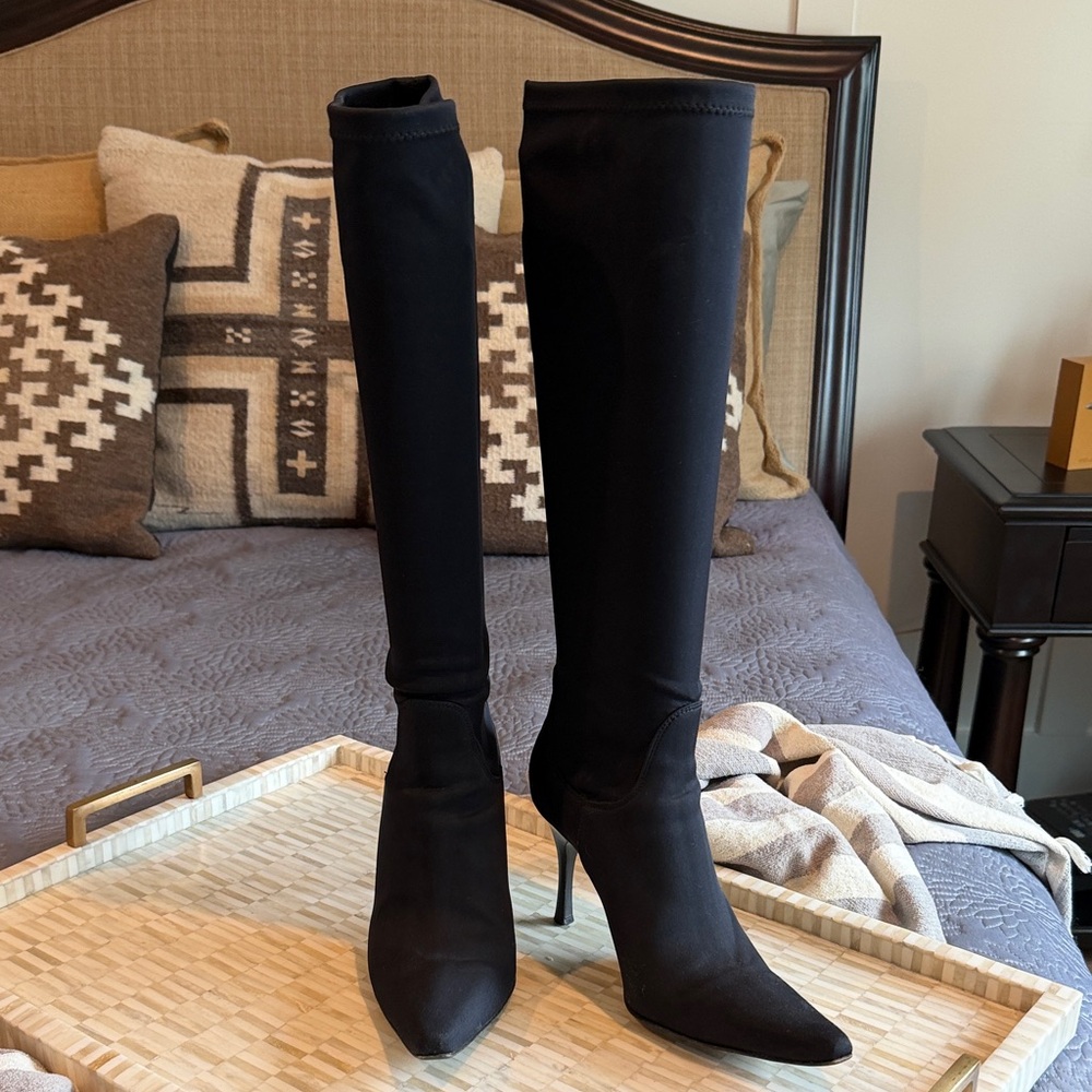 Donald Pliner black Knee-High Stiletto Boots
